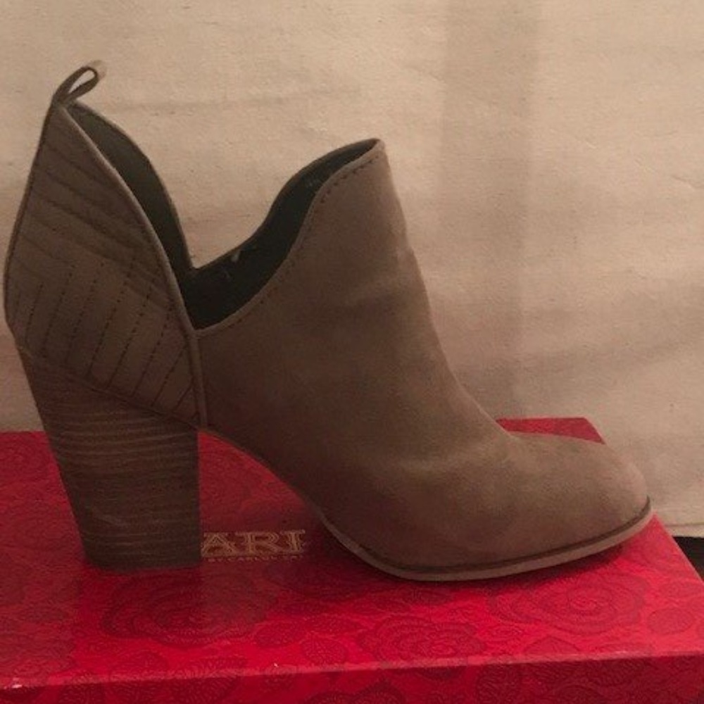 grey taupe shoe bootie